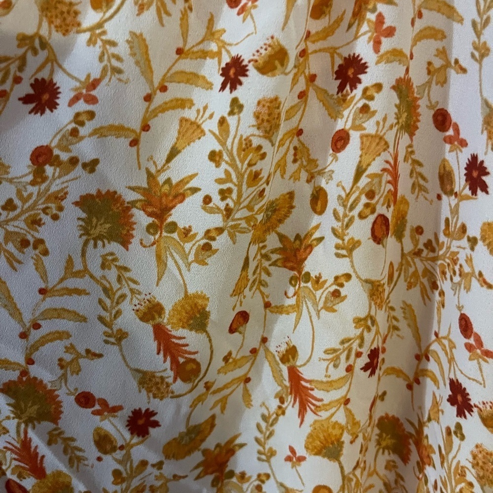 Rose & Olive Floral Blouse - Cream and Orange - Picture 4 of 5